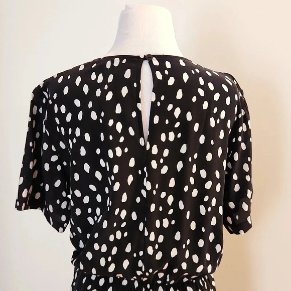 NWT || AMOUR VERT || Fantasia, jumpsuit, pockets, polka dotted, black/white - Picture 5 of 8